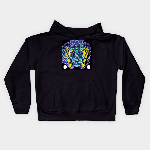 the mayan abduction project Kids Hoodie by jorge_lebeau